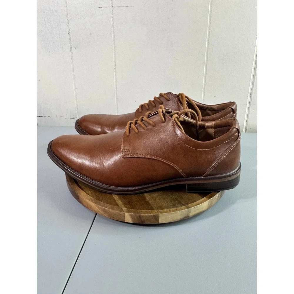 Goodfellow & Co Derby Shoes Men 7 Brown Lace Up Faux Leather Classic Business